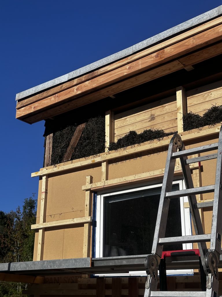 Holzrahmenbau Seegrasdämmung