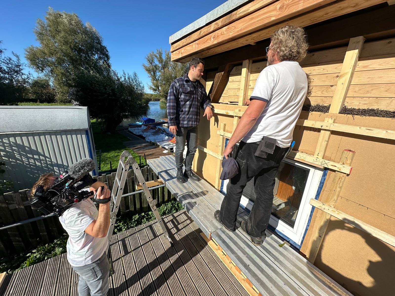 Seegrasdämmung Holzhaus Holzständerwerk